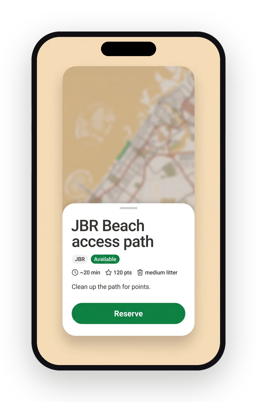 Mission brief for the JBR Beach access path